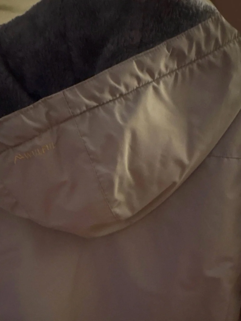 Kids' Light Gray Sherpa-Lined Puffer Jacket